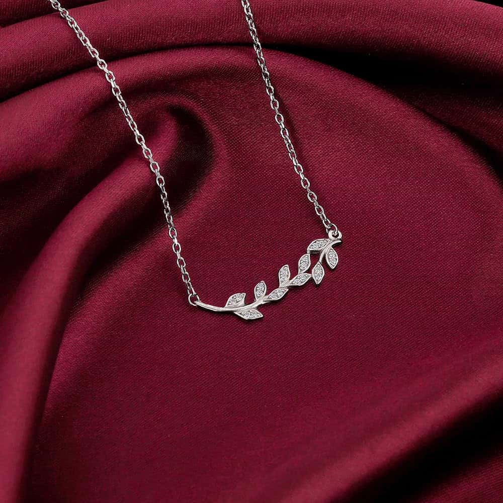 Anushka Sharma Silver Leaf Necklace in bulk from India — Ant Mascot
