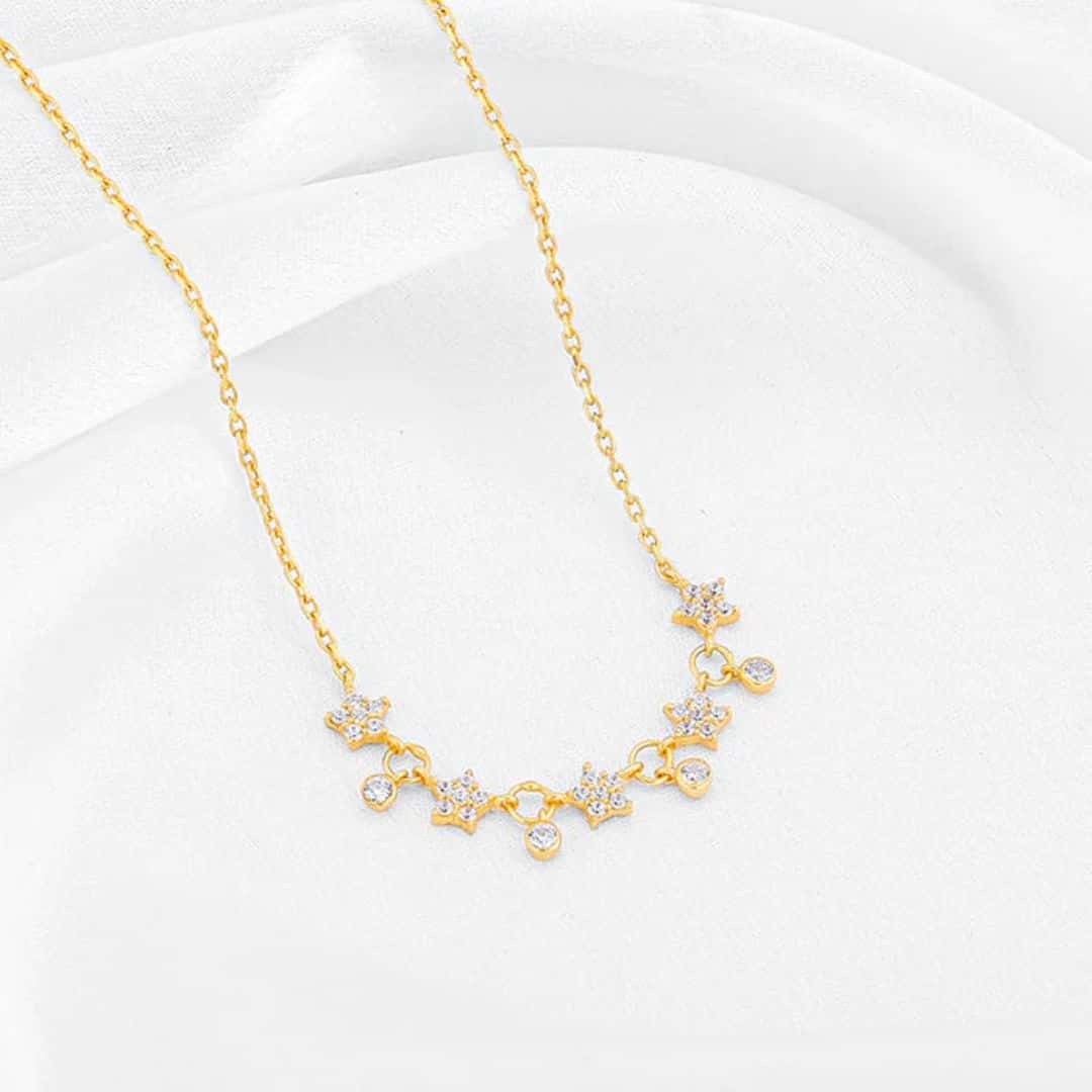 Golden Floral Serenade Necklace in bulk from India — Ant Mascot