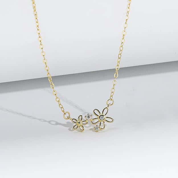 Golden Shimmer Bloom Necklace in bulk from India — Ant Mascot