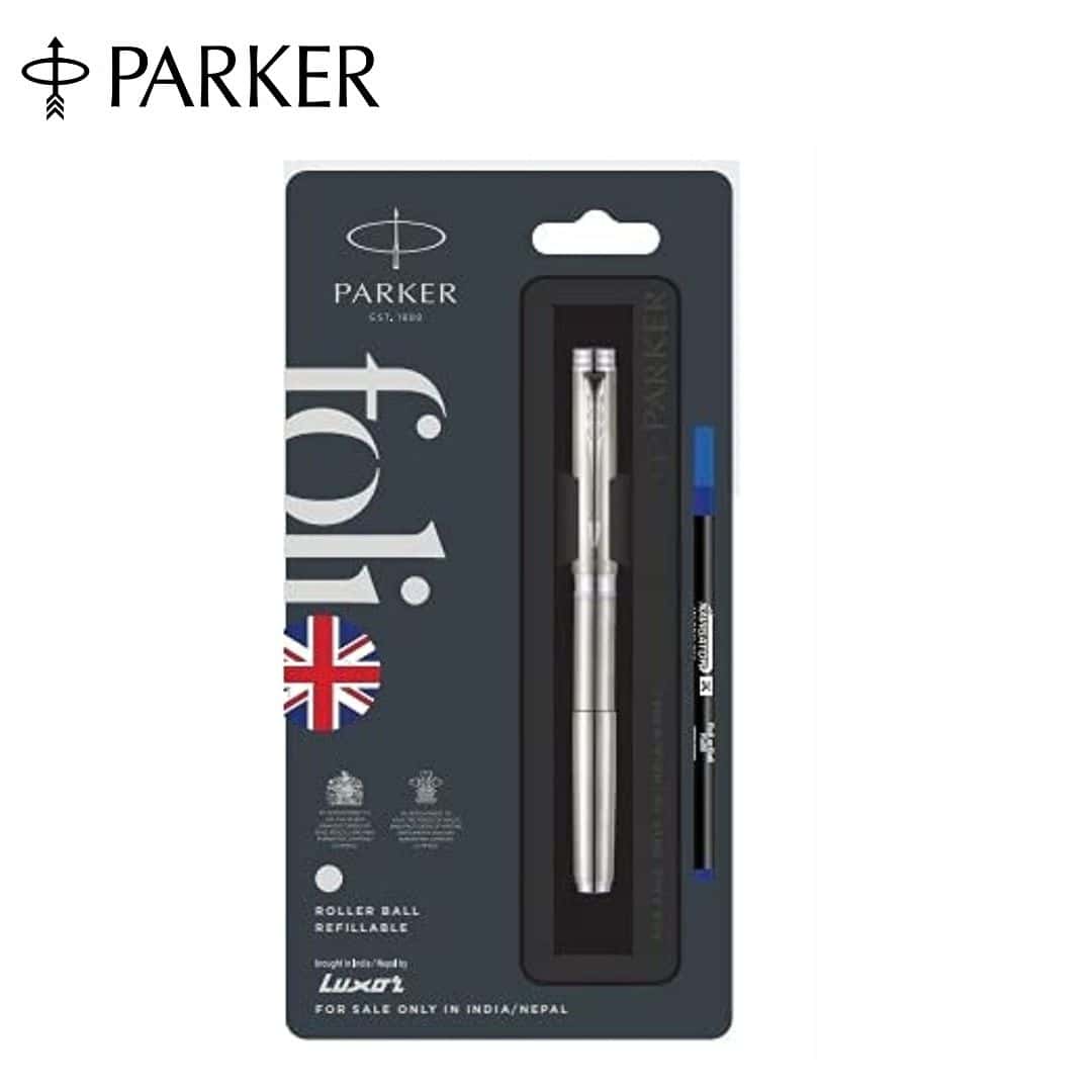 Parker Folio Stainless Steel Roller Ball Pen CT in bulk from India — Ant Mascot