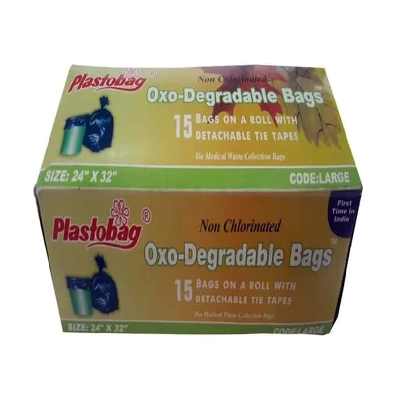 Plasto Garbage Bag Oxo Degradable Large 24*32 15 Nos Yellow Box in bulk from India — Ant Mascot
