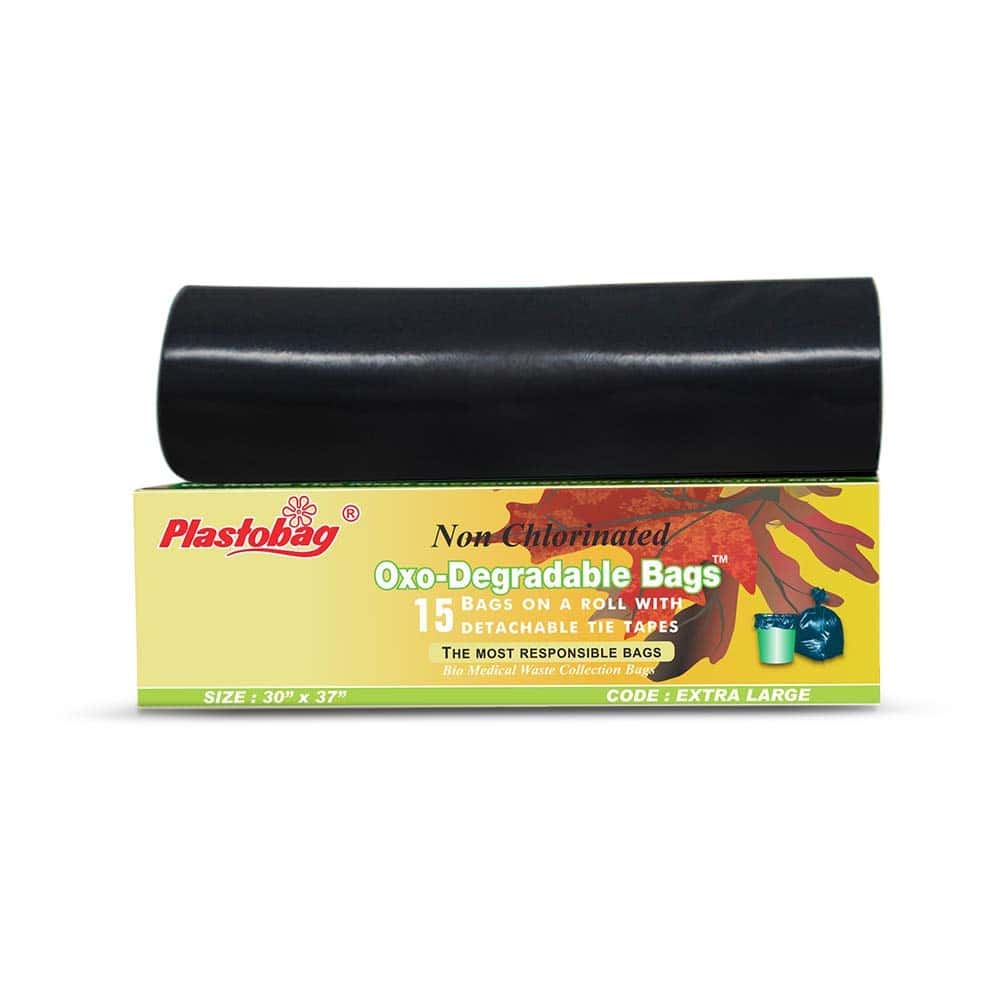 Plasto Garbage Bag Oxo Degradable Ex-Large 30*37 15 Nos Yellow Box in bulk from India — Ant Mascot