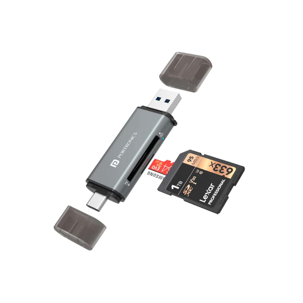PORTRONICS MPORT 30 TYPE C & USB .0 CARD READER in bulk from India — Ant Mascot
