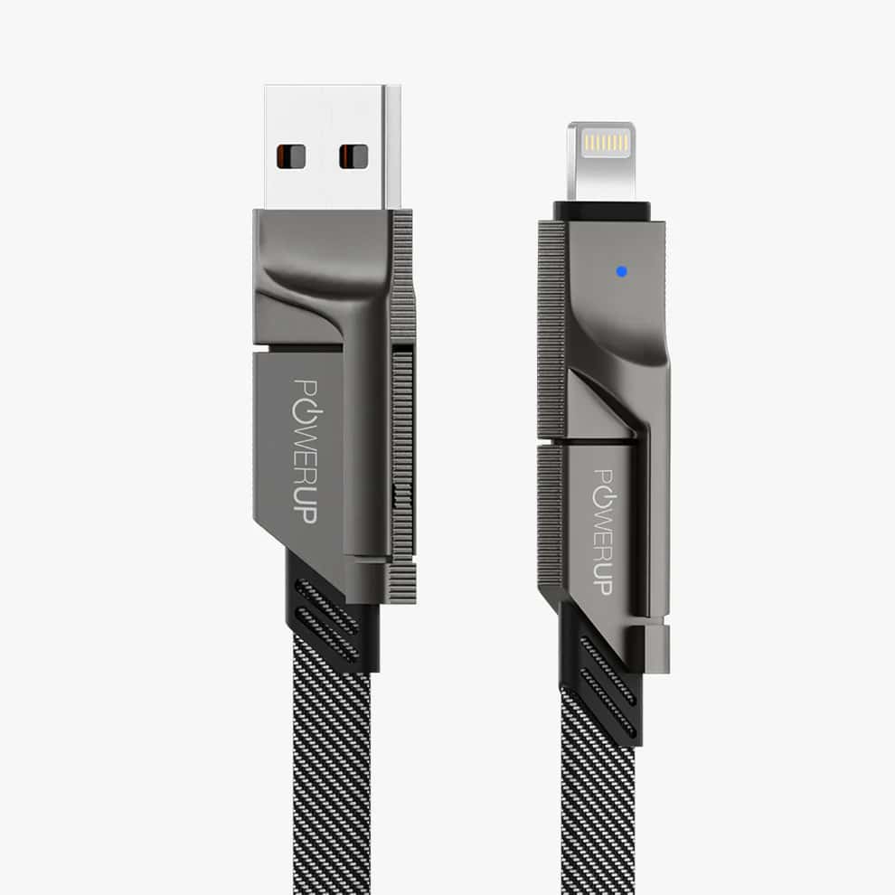 Powerup QuadMax 4IN1 66W Zinc Alloy 1.2m Cable - Copper in bulk from India — Ant Mascot
