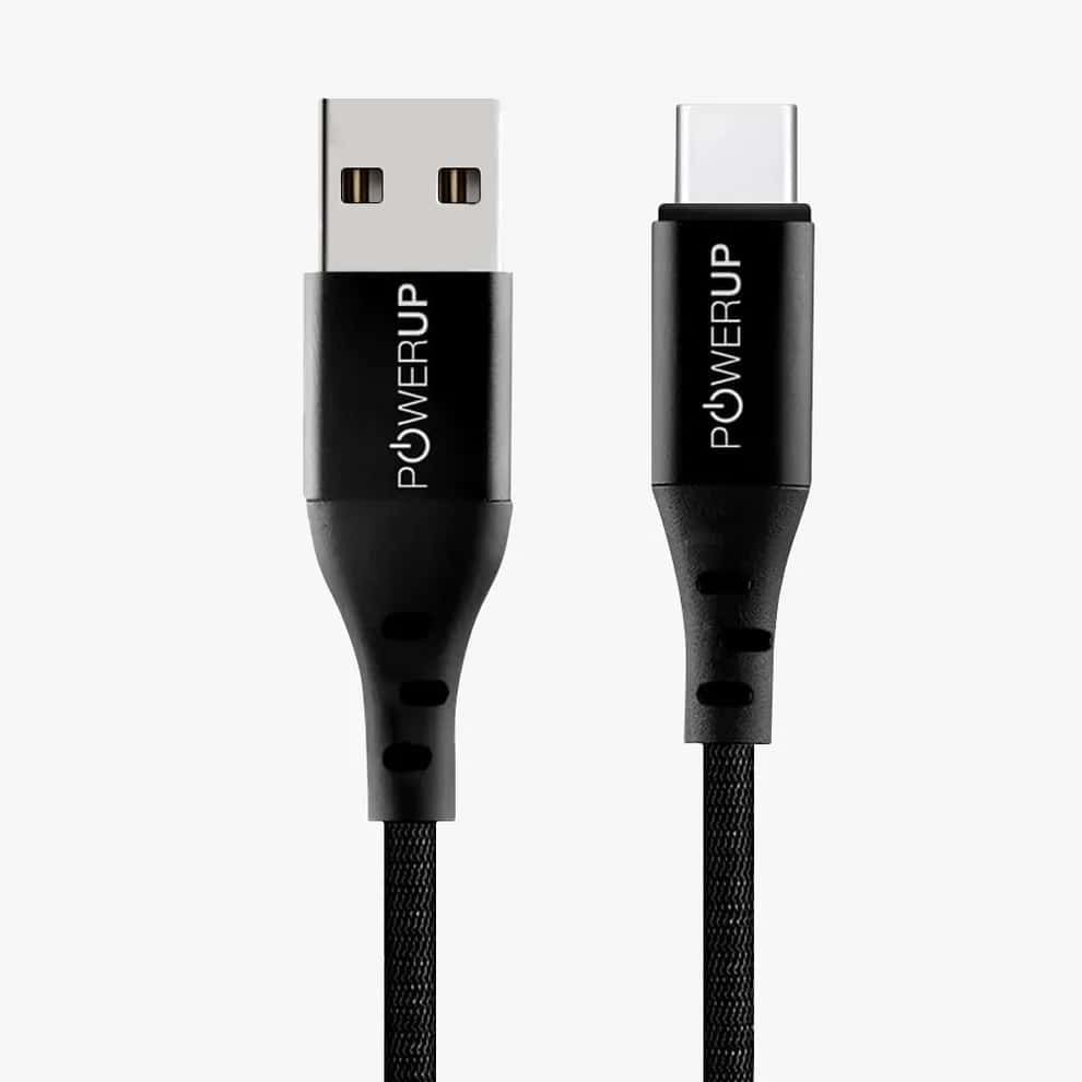 Powerup 1.5M USB-C TO USB-A Cable 120W - Black in bulk from India — Ant Mascot