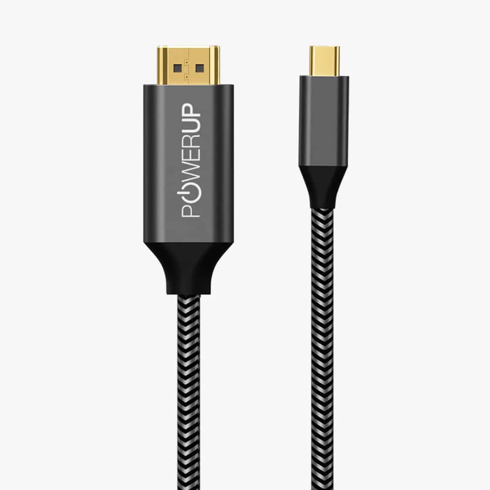 Powerup Type-C to HDMI 1.5m Hi-Speed 4k Ultra HD Cable - Gunmetal in bulk from India — Ant Mascot