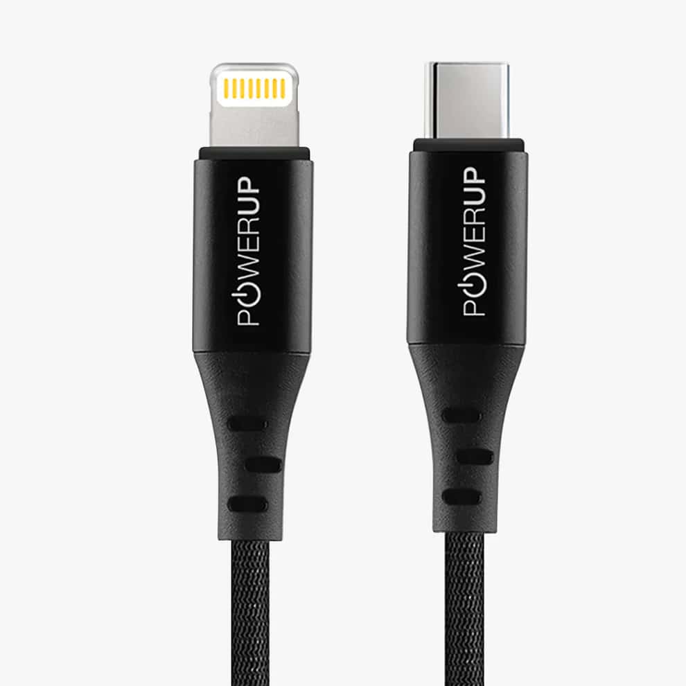 Powerup 1.5M Type-C to Lightning Cable - Black in bulk from India — Ant Mascot
