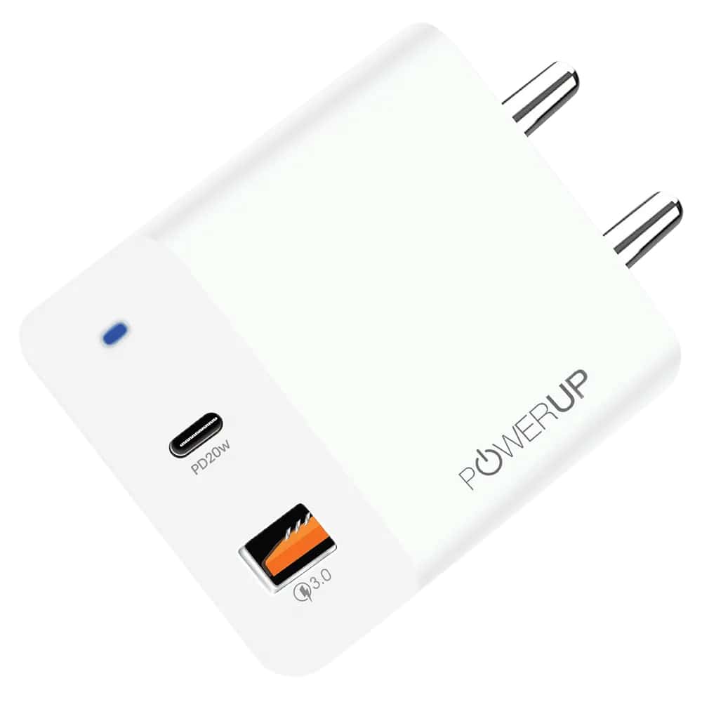 Powerup Turbo 20W PD USB Type-C Wall Charger  -White in bulk from India — Ant Mascot