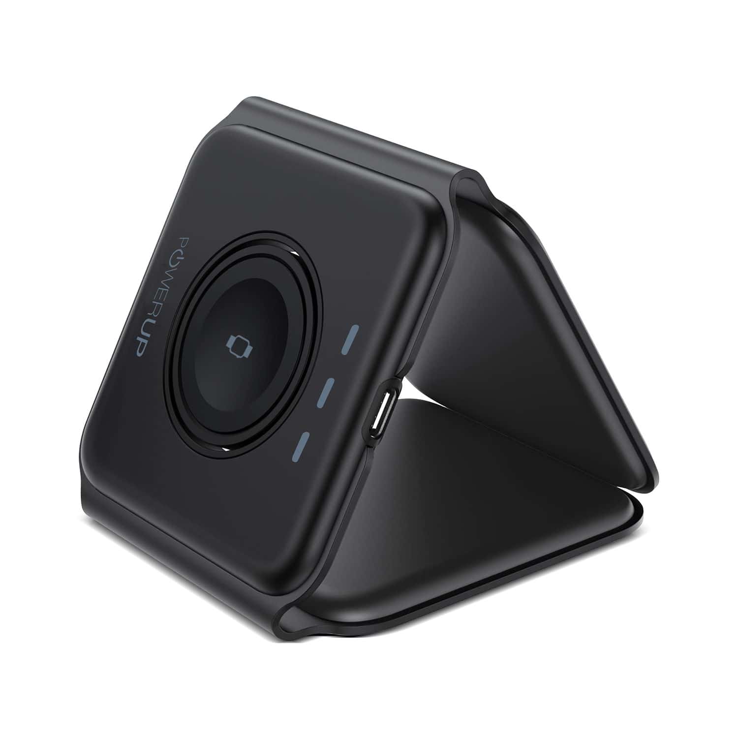 Powerup 3in1 Flat Wireless Charger Black in bulk from India — Ant Mascot