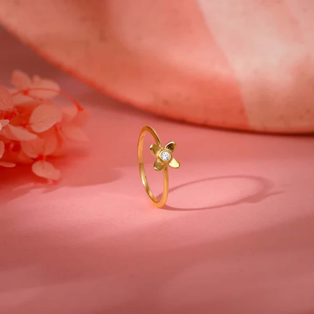 Golden Beautiful Orchid Ring in bulk from India — Ant Mascot