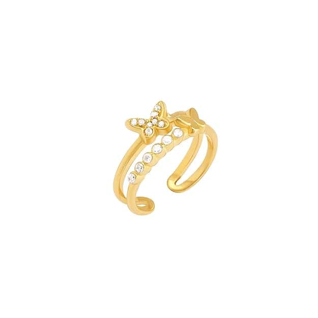 Golden Butterfly In Love Ring in bulk from India — Ant Mascot