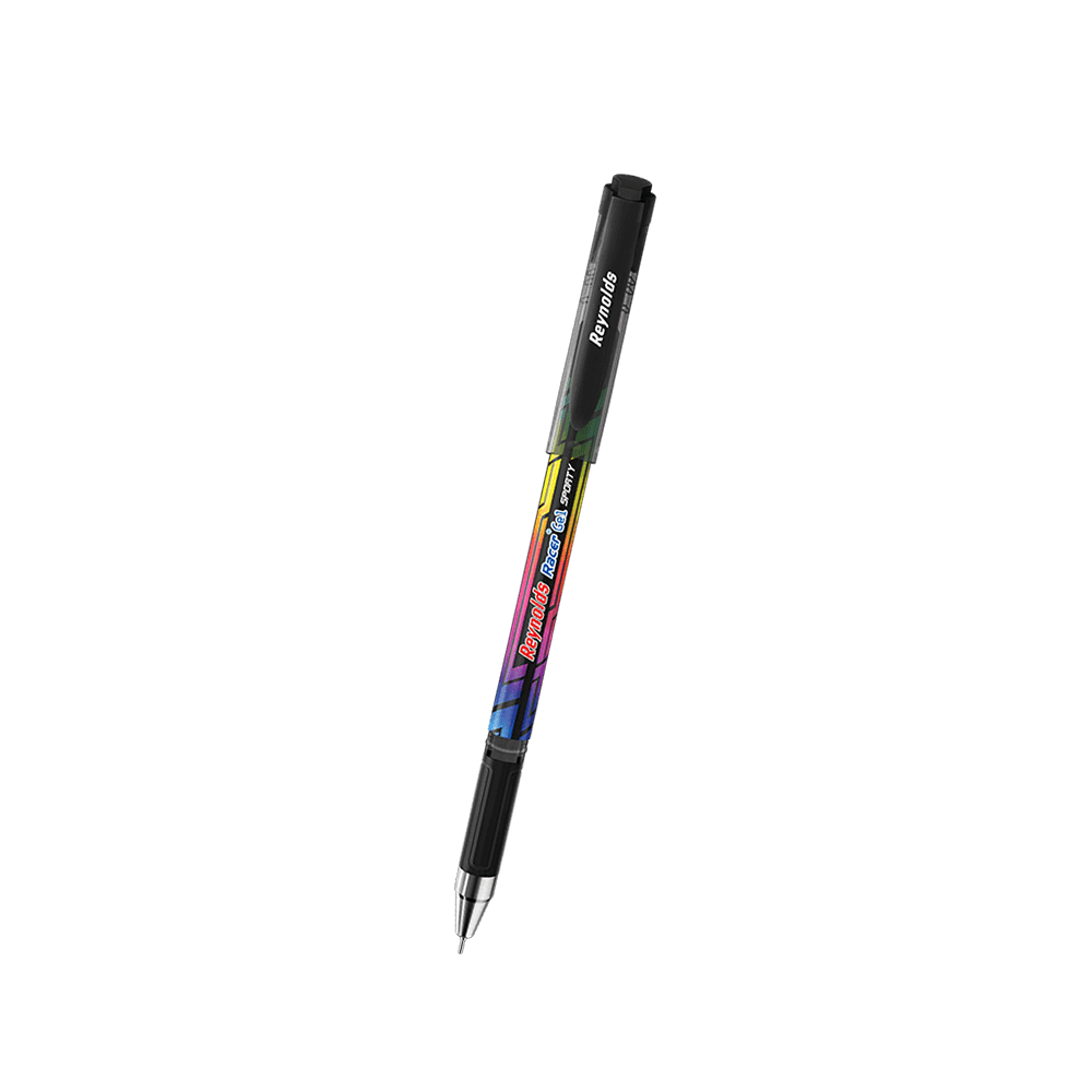 Reynolds Racer Gel Sporty Pen Black in bulk from India — Ant Mascot