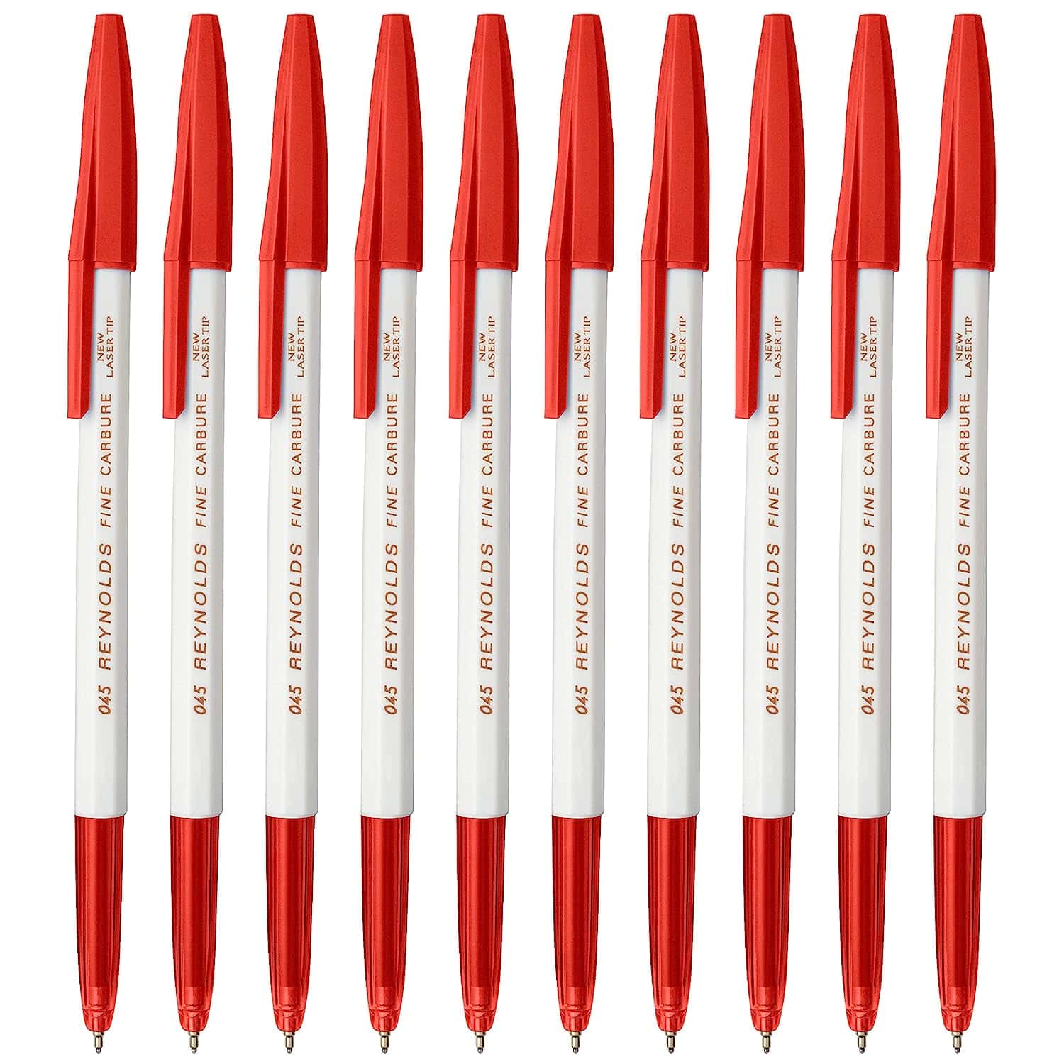 Reynolds 045 Ball Pen Red Pack Of 10 in bulk from India — Ant Mascot