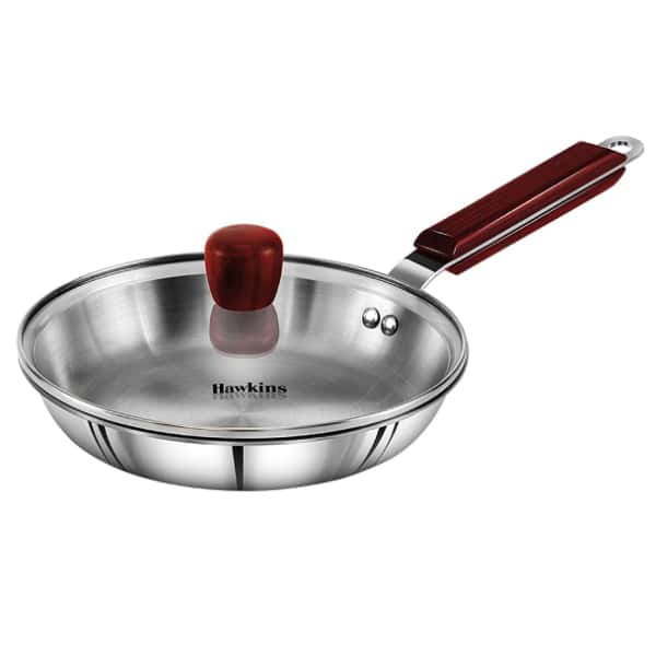 Hawkins Tri-Ply SS 22cm Induction Frying Pan Glass Lid in bulk from India — Ant Mascot