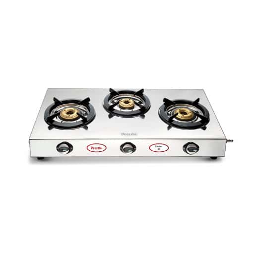 Preethi Ember Stainless Steel 3-Burner Gas Stove in bulk from India — Ant Mascot