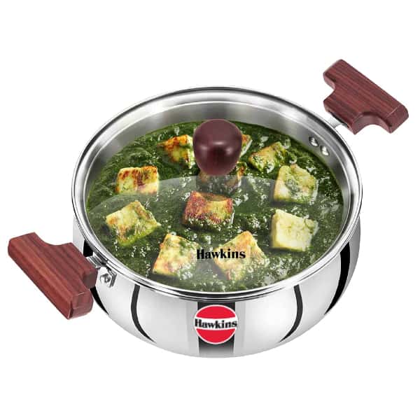 Hawkins 3 Ltr Triply SS Handi with Glass Lid in bulk from India — Ant Mascot