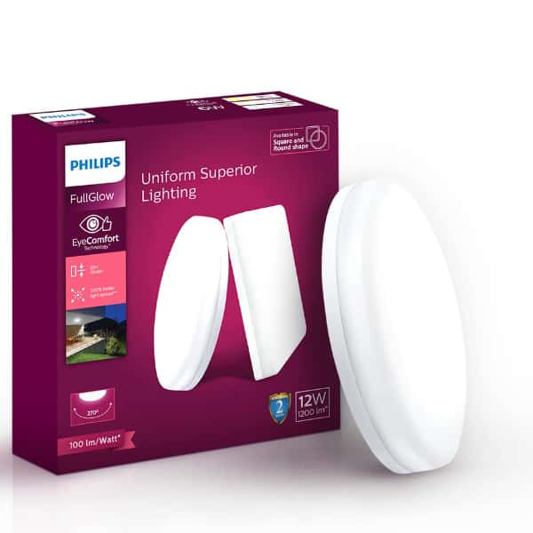Philips 12W Round Surface Light Full Glow White in bulk from India — Ant Mascot