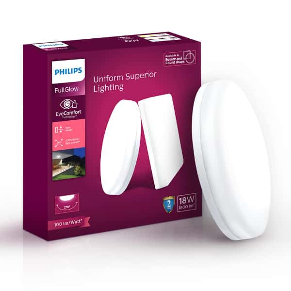 Philips 18W Round Surface Light Full Glow White in bulk from India — Ant Mascot