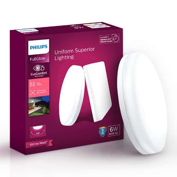 Philips 6W Round Surface Light Full Glow White in bulk from India — Ant Mascot