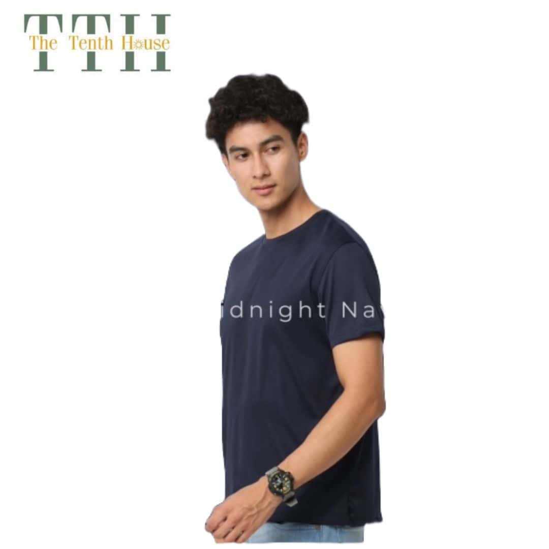 TTH Mobilitee Round Neck T Shirt Midnight Navy in bulk from India — Ant Mascot