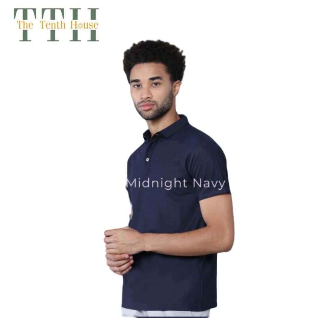 TTH Mars200 Dry Fit Polo T Shirt Navy in bulk from India — Ant Mascot