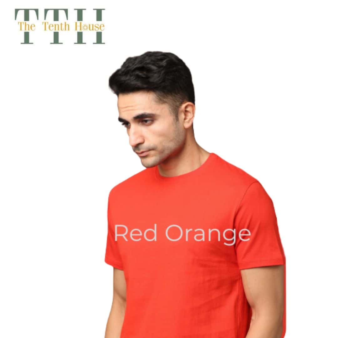 TTH PimaRound Neck T Shirt Red in bulk from India — Ant Mascot