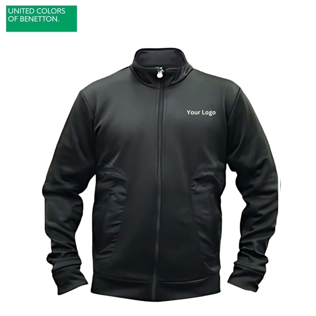 United Colors of Benetton Black Bonded Fleece Jacket in bulk from India — Ant Mascot