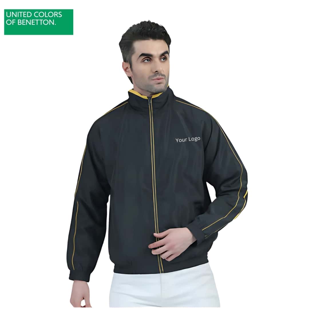 United Colors of Benetton Black Track Upper Jacket in bulk from India — Ant Mascot