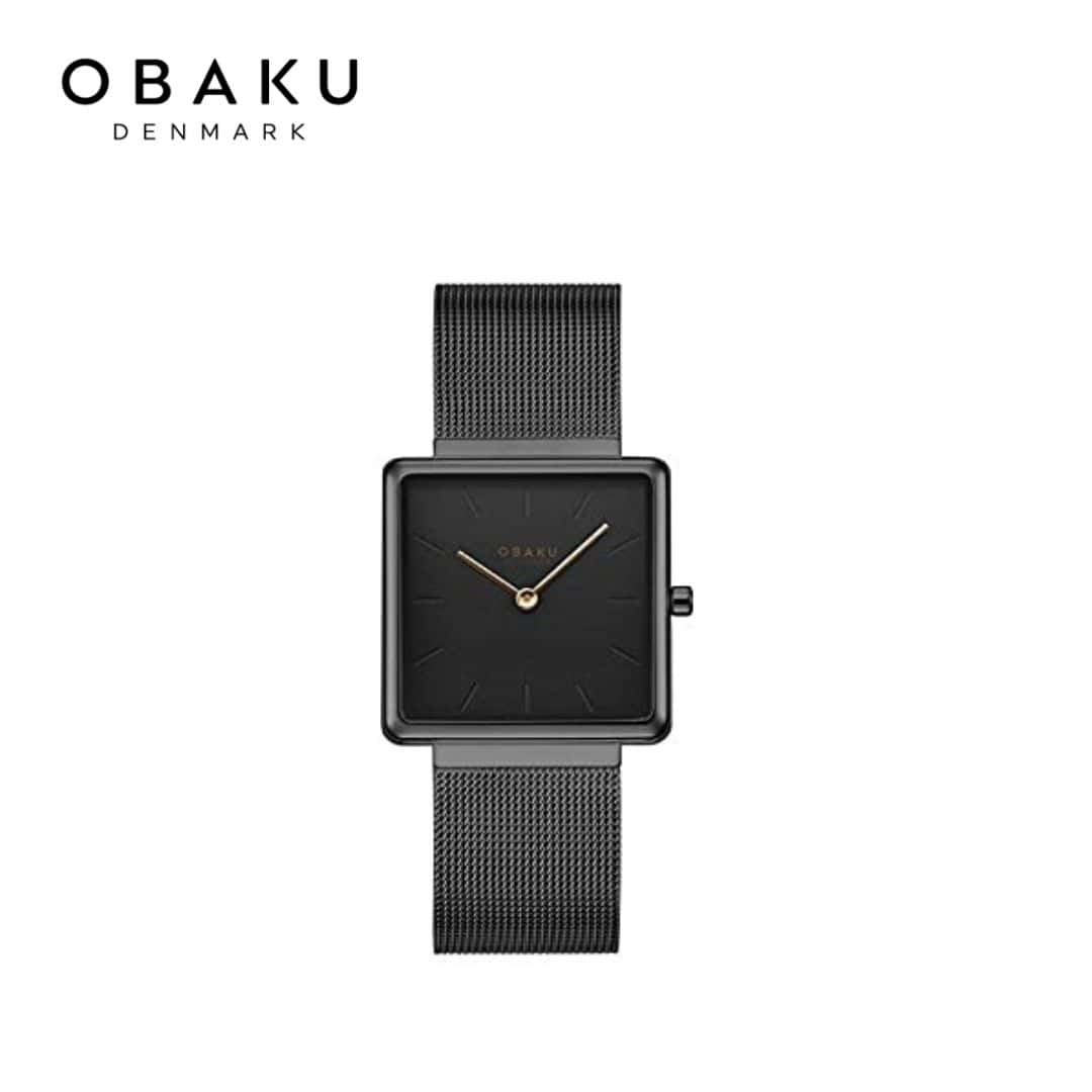 Obaku Kvadrat Black Women Watch - V236LXBBMB in bulk from India — Ant Mascot