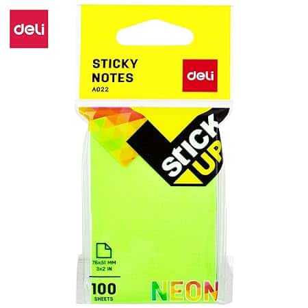 Deli Neon Sticky Notes 100 Sheets 2''X3'' in bulk from India — Ant Mascot