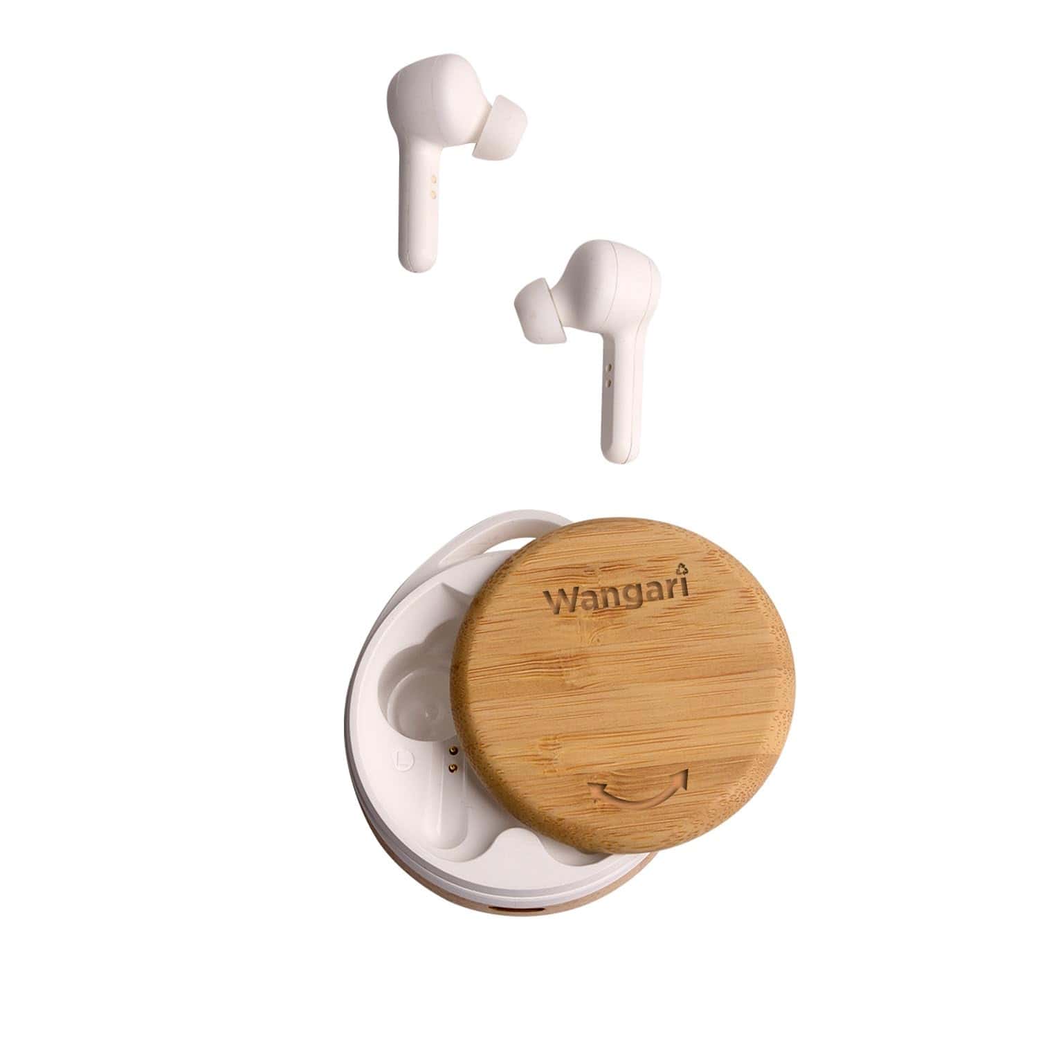 Wangari Cherry Bamboo Wireless Earbuds in bulk from India — Ant Mascot