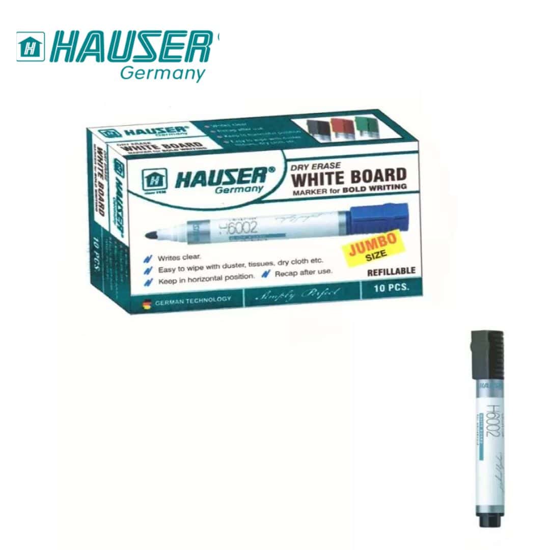 Hauser WHITE BOARD MARKER Pack Of 10(Blue,Gree, Red,Black) in bulk from India — Ant Mascot