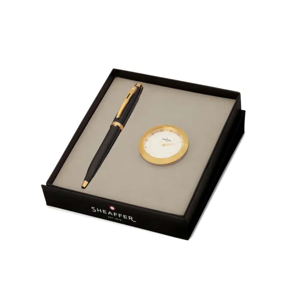 Sheaffer Gift Set 100 Ballpoint Pen with Table Clock in bulk from India — Ant Mascot