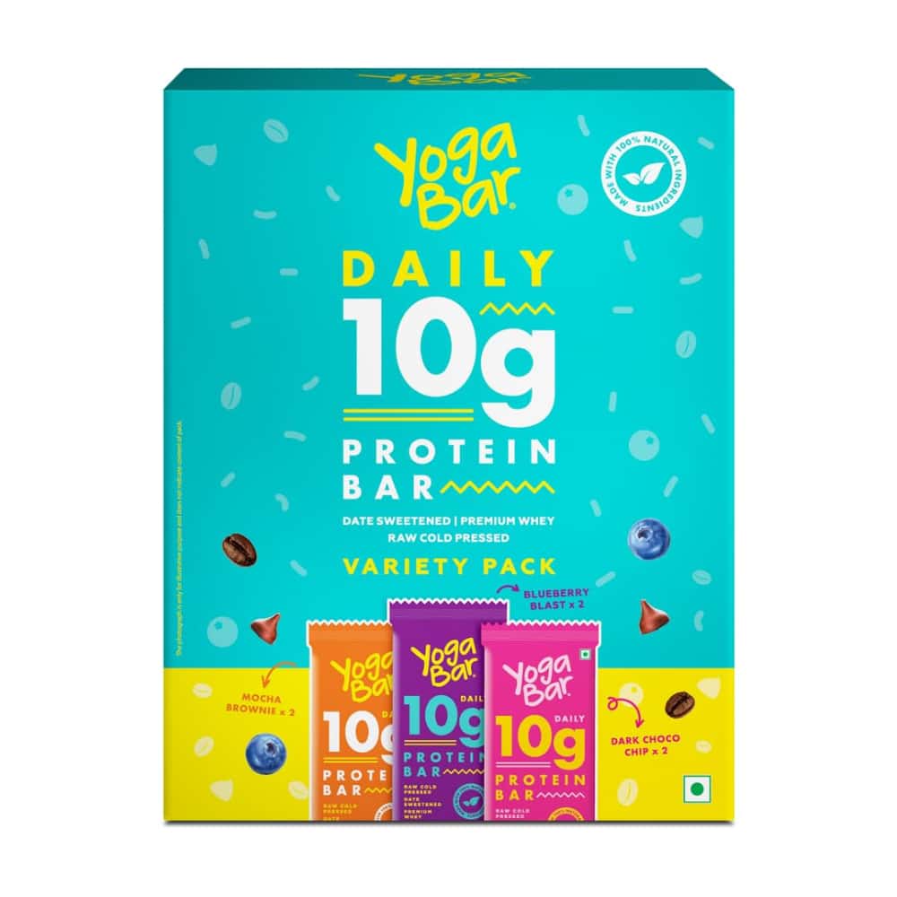 Yoga Bar Daily 10g Variety Pack (6 bars) in bulk from India — Ant Mascot
