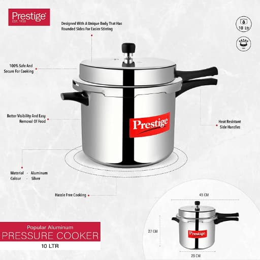 Prestige 10030 Popular Pressure Cooker 10 Ltr
