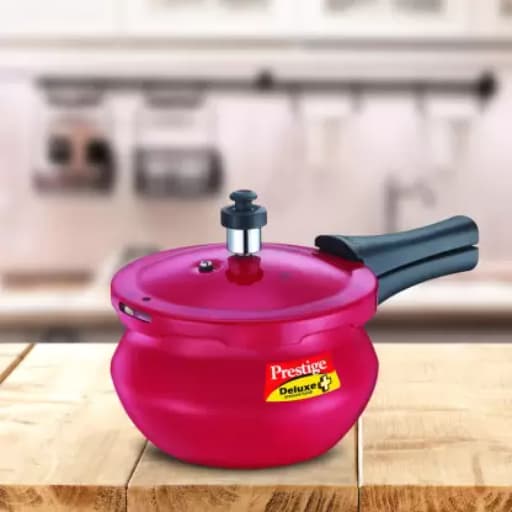 Prestige 2 Ltr Alu Deluxe Plus Handi Red Cooker