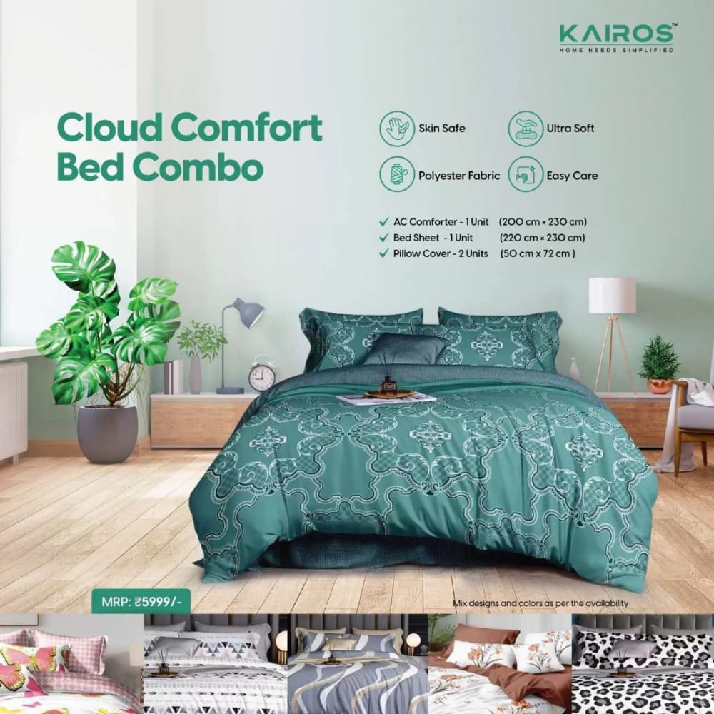 Kairos Cloud Comfort Bed Combo 4Pcs