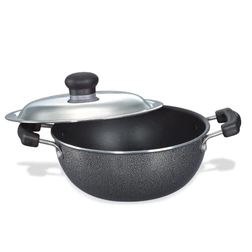 Prestige 30728 Omega Plus Flat Base Kadai 270 mm SS Lid