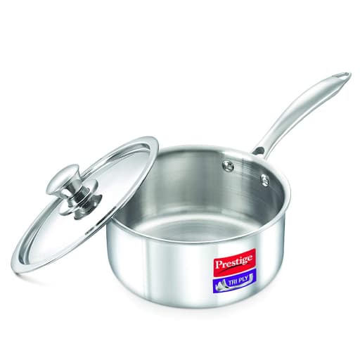 Prestige 36805 Tri Ply Stainless Steel Saucepan, 160 mm