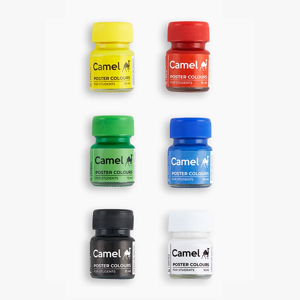 Camlin Student Poster Colour 6 Shades in 10ml LW