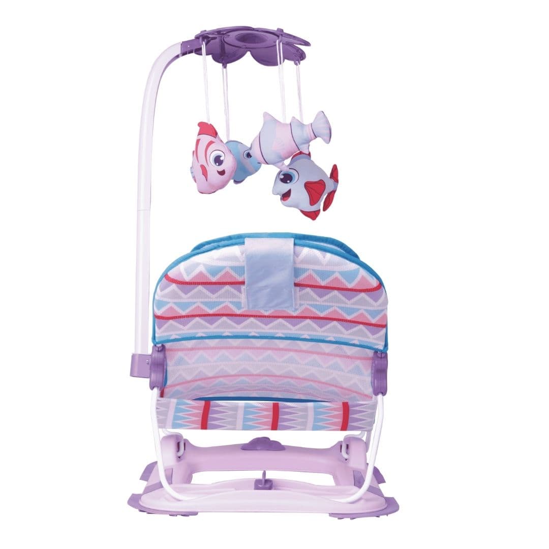 Steelbird Anti Skid Compact Comfy Baby Bather With Toys-Purple