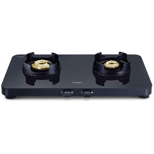 Prestige Edge Glass Manual Gas Stove 2 Burner