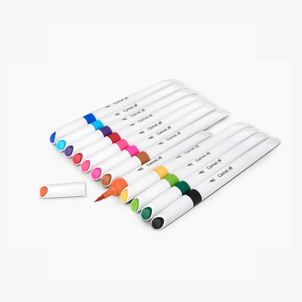 Camel Student Brush Pens (Pack of 12) Shades