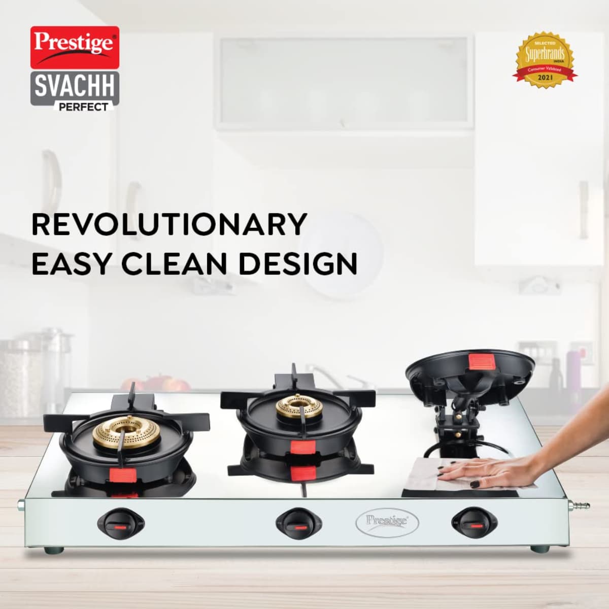 Prestige 40215 Perfect Svachh AI 03 Gas Stove