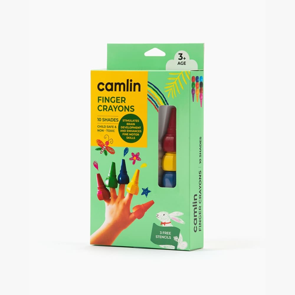 Camlin Finger Crayons 10 Shades