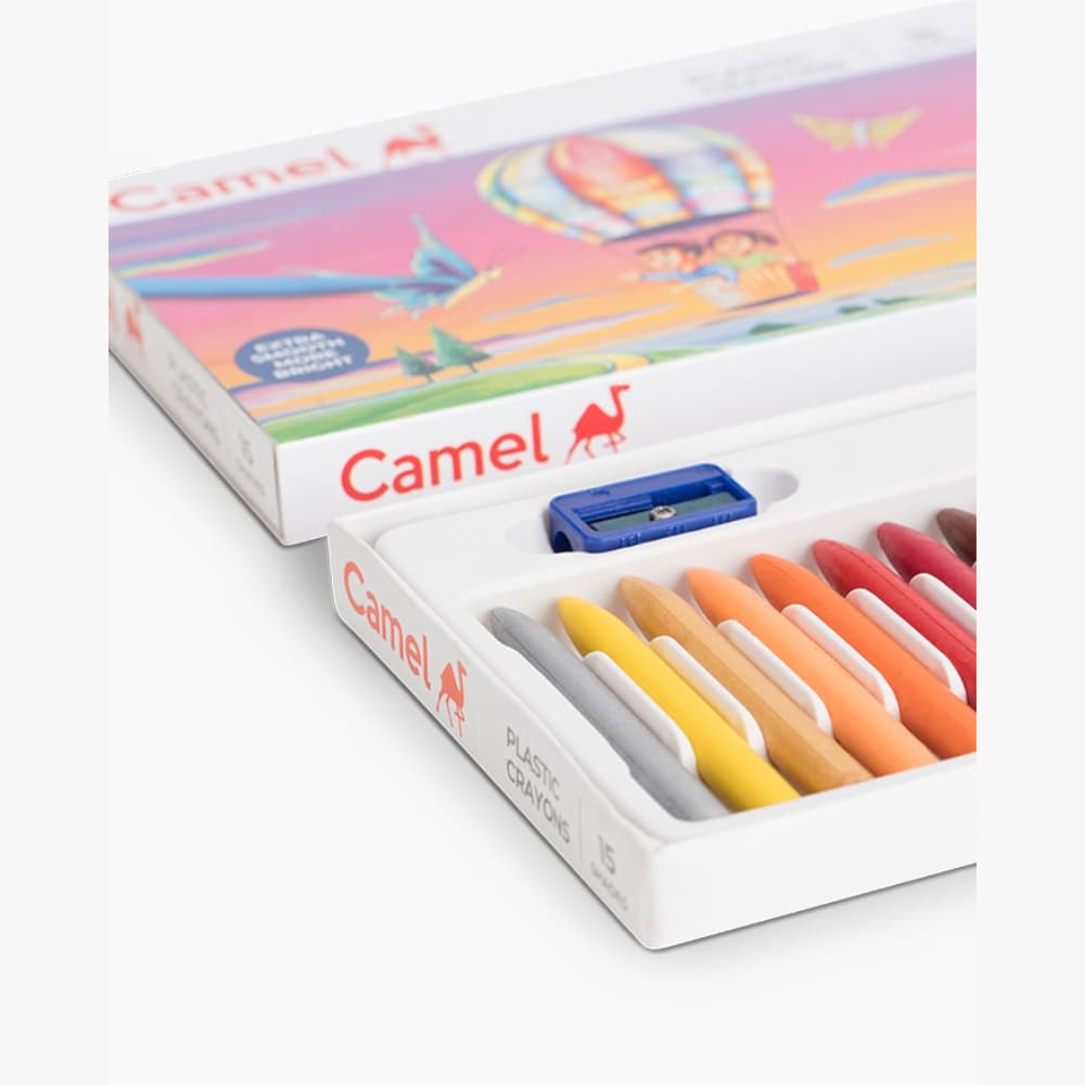Camel Plastic Crayons 15 Shades