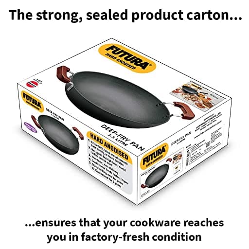 Hawkins AD75 Deep-Fry Pan (Flat Bottom) 7.5 Ltr With 2 Short Handles