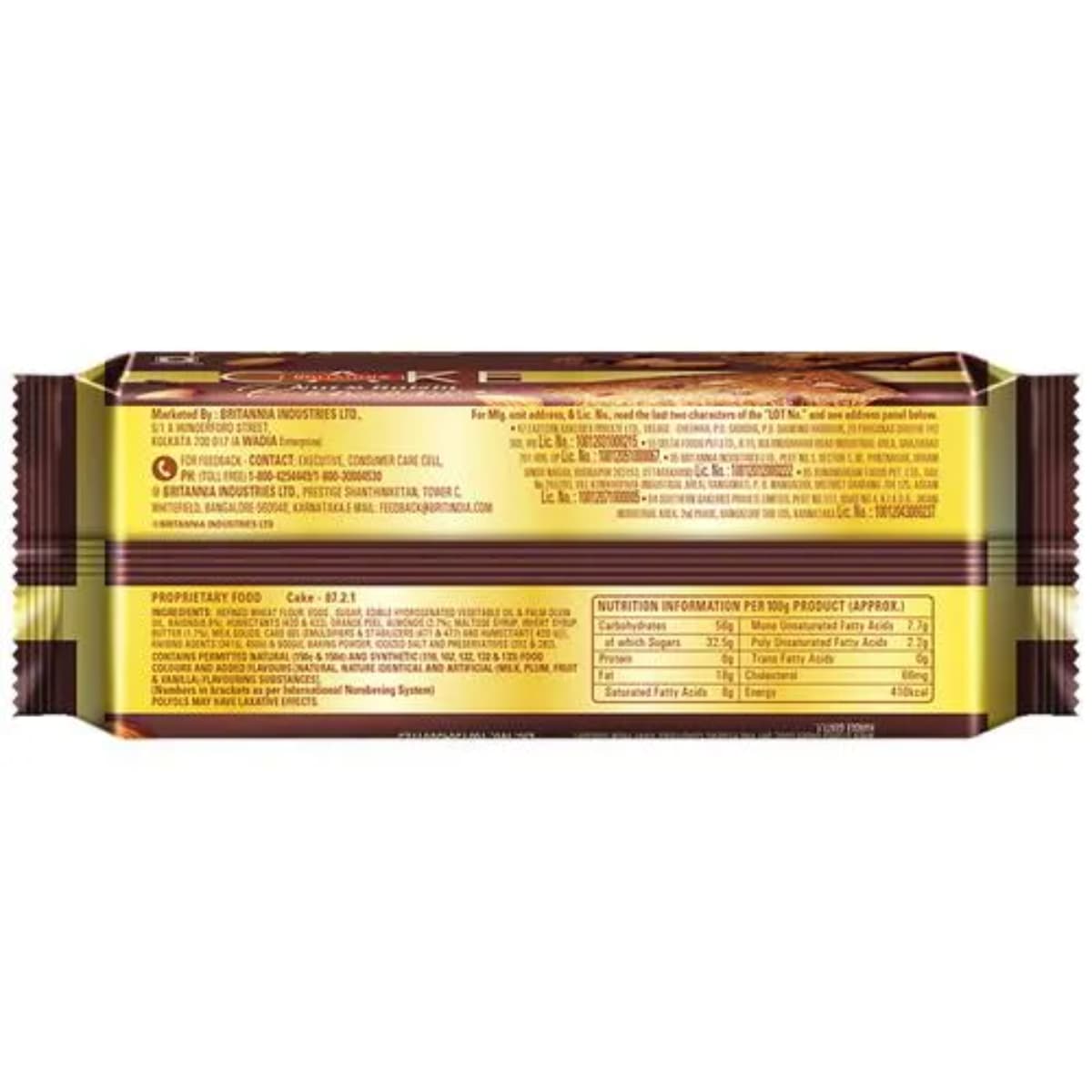 Britannia BARCAKE NUT RAISIN 55G