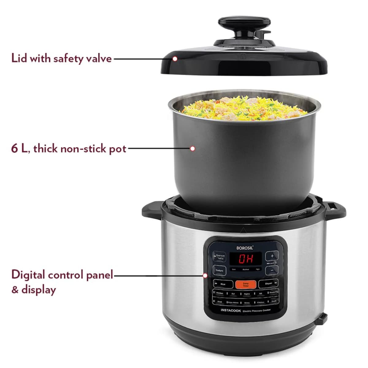 Borosil Stainless Steel Electric Cooker