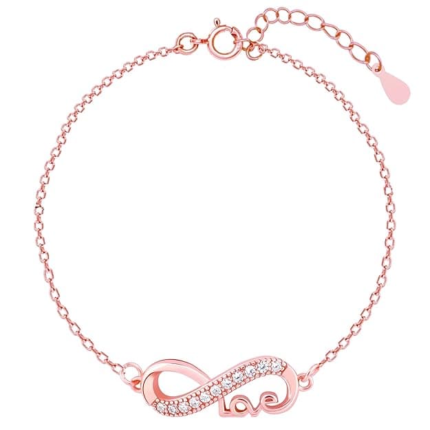 Rose Gold Love Knows No Bounds Infinity Bracelet